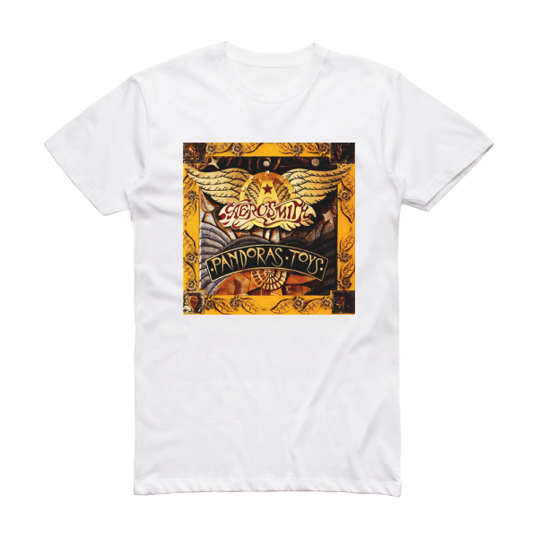 Aerosmith Pandoras Toys Album Cover T Shirt White ALBUM COVER T SHIRTS