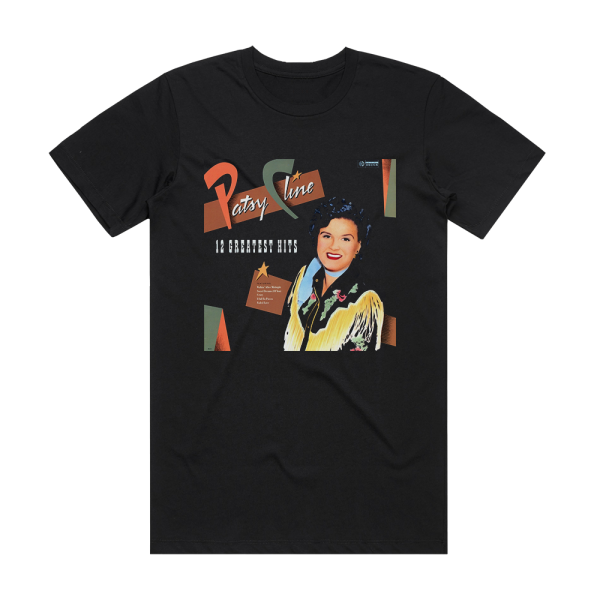 Patsy Cline 12 Greatest Hits Album Cover T-Shirt Black