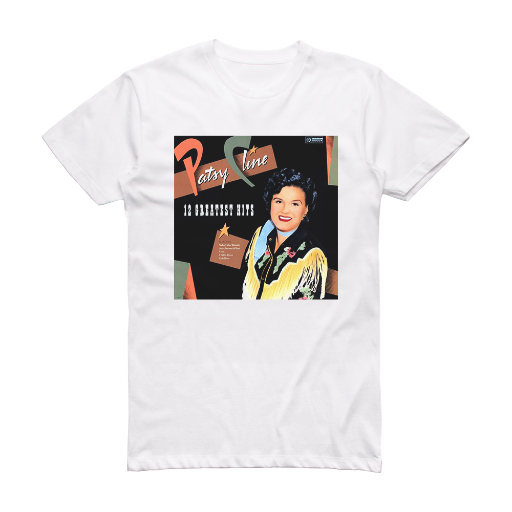 Patsy Cline 12 Greatest Hits Album Cover T Shirt White ALBUM COVER T 