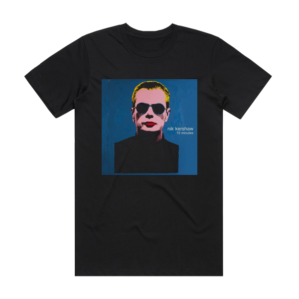 Nik Kershaw 15 Minutes Album Cover T-Shirt Black