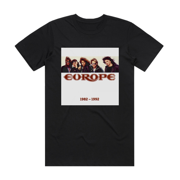 Europe 1982  1992 2 Album Cover T-Shirt Black