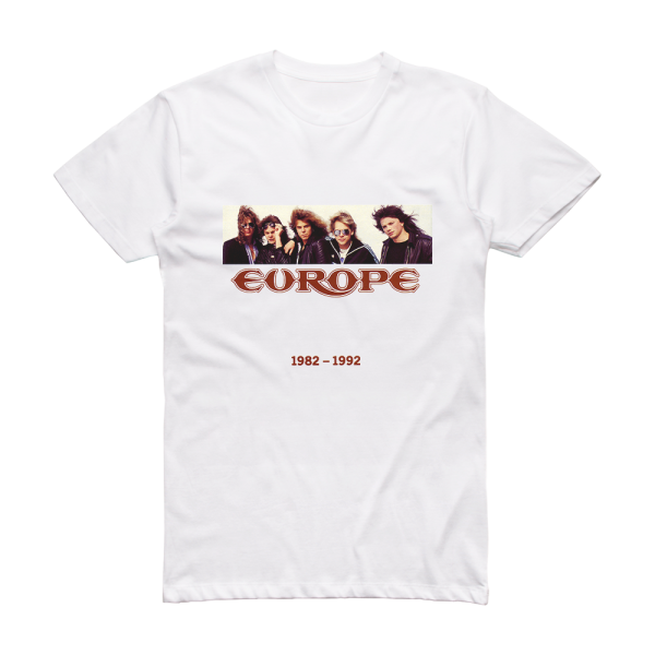 Europe 1982  1992 2 Album Cover T-Shirt White