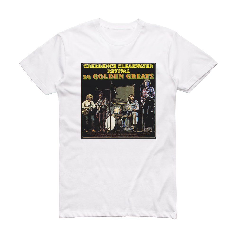 Creedence Clearwater Revival 20 Golden Greats Album Cover T-Shirt White ...