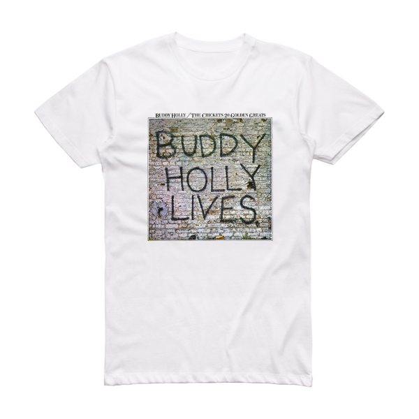 Buddy Holly 20 Golden Greats Album Cover T-Shirt White