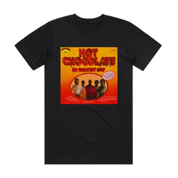 Hot Chocolate 20 Greatest Hits Album Cover T-Shirt Black