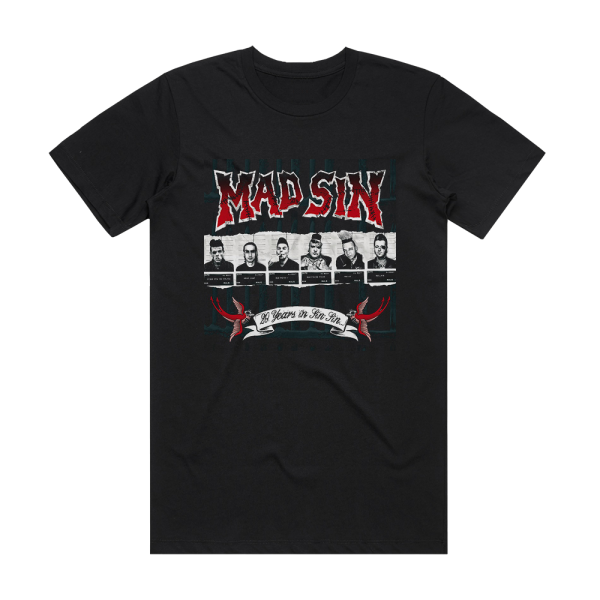 Mad Sin 20 Years In Sin Sin Album Cover T-Shirt Black