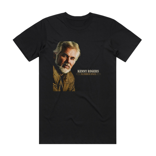 Kenny Rogers 21 Number Ones Album Cover T-Shirt Black