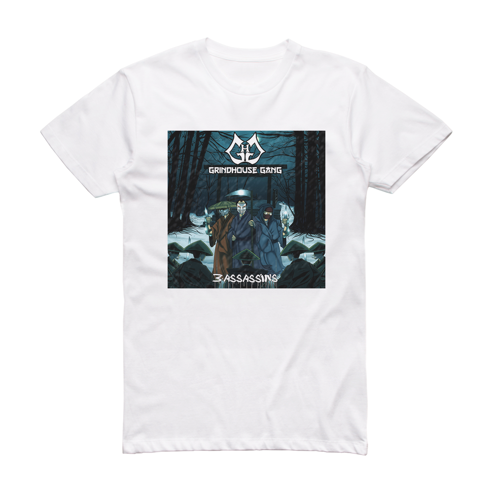 Grindhouse Gang 3 Assassins Album Cover T-Shirt White