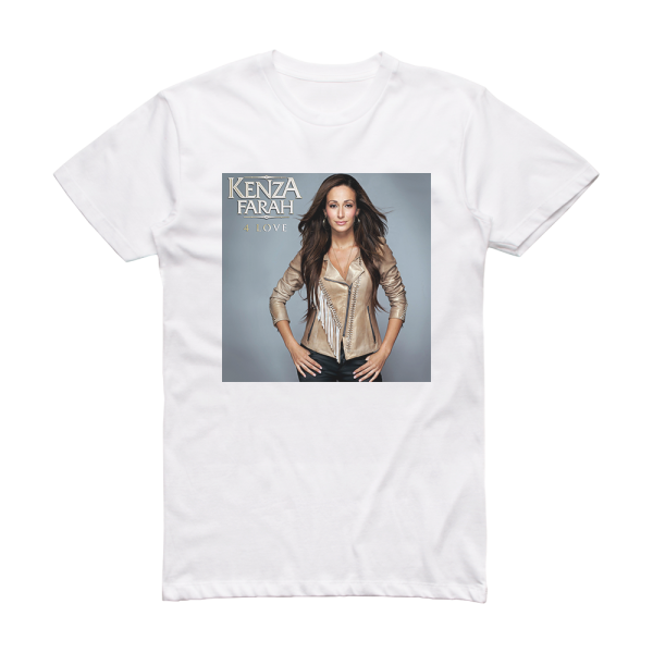 Kenza Farah 4 Love Album Cover T-Shirt White