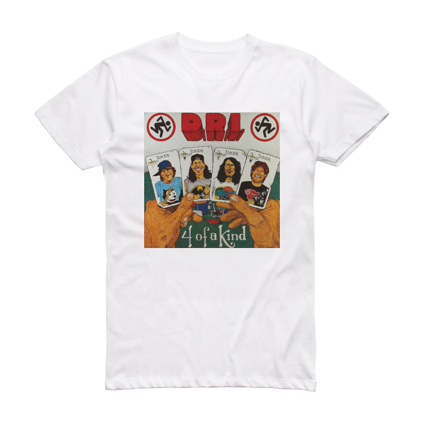 D R I 4 Of A Kind Album Cover T-Shirt White