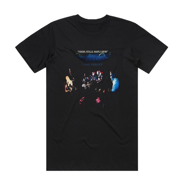 Crosby Stills Nash and Young 4 Way Street Album Cover T-Shirt Black