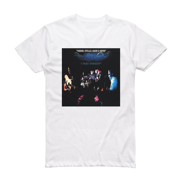 Crosby Stills Nash and Young 4 Way Street Album Cover T-Shirt White