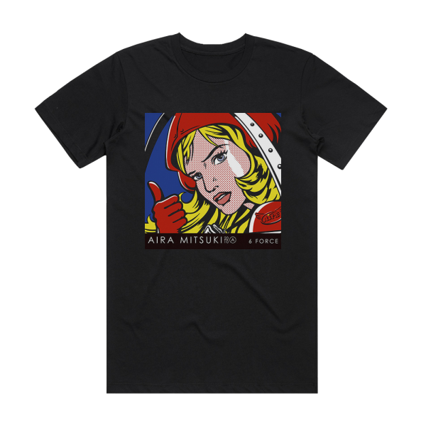 Aira Mitsuki 6 Force Album Cover T-Shirt Black