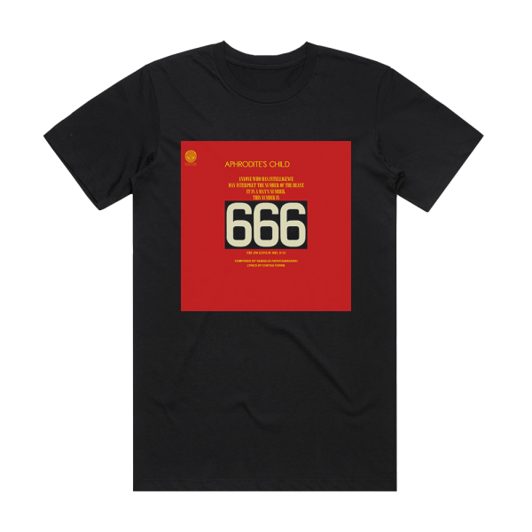Aphrodites Child 666 3 Album Cover T-Shirt Black