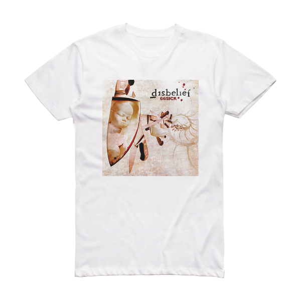 Disbelief 66Sick Album Cover T-Shirt White