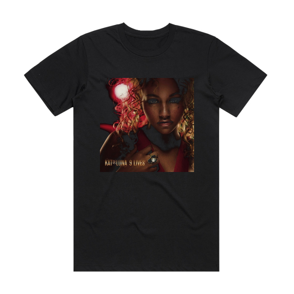 Kat DeLuna 9 Lives Album Cover T-Shirt Black