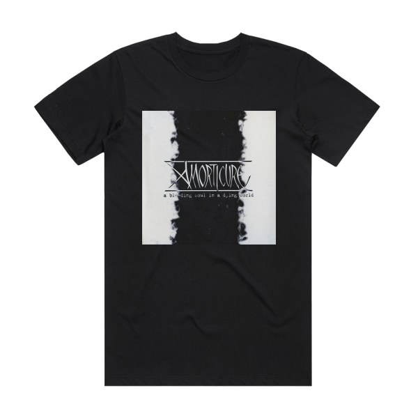 Amorticure A Bleeding Soul In A Dying World Album Cover T-Shirt Black