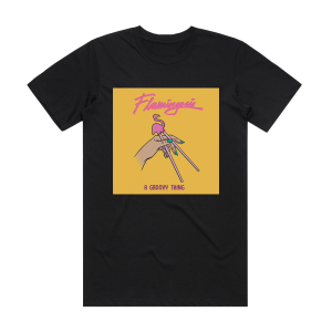 Flamingosis A Groovy Thing Album Cover T-Shirt Black