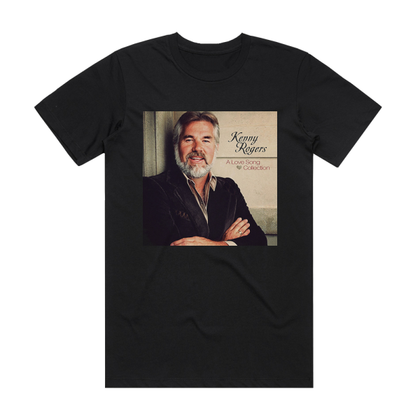 Kenny Rogers A Love Song Collection Album Cover T-Shirt Black