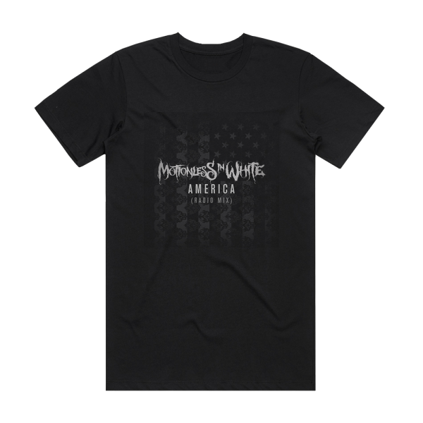 Motionless In White A M E R I C A Radio Mix Album Cover T-Shirt Black