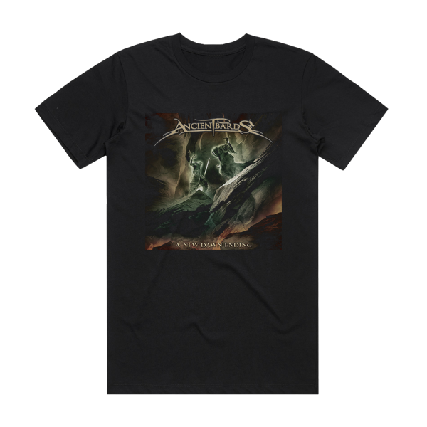 Ancient Bards A New Dawn Ending Album Cover T-Shirt Black