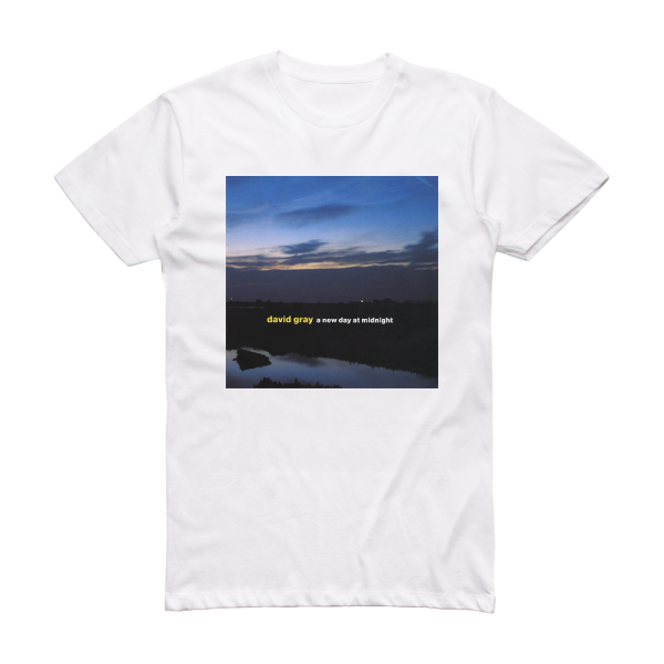 David Gray A New Day At Midnight Album Cover T-Shirt White