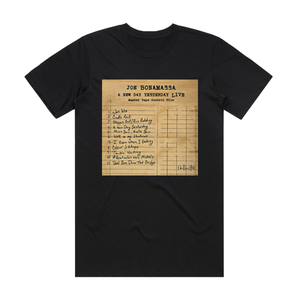 Joe Bonamassa A New Day Yesterday Live Album Cover T-Shirt Black