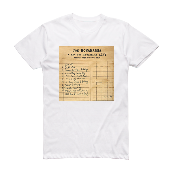 Joe Bonamassa A New Day Yesterday Live Album Cover T-Shirt White