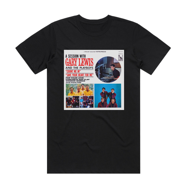 Gary Lewis and The Playboys A Session With Gary Lewis And The Playboys Album Cover T-Shirt Black