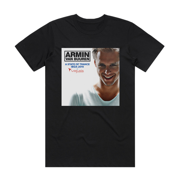 Armin van Buuren A State Of Trance Ibiza 2014 At Ushuaa Ibiza Beach Hotel Album Cover T-Shirt Black