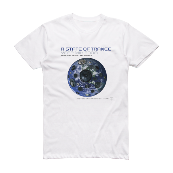 Armin van Buuren A State Of Trance Year Mix 2008 Album Cover T-Shirt White