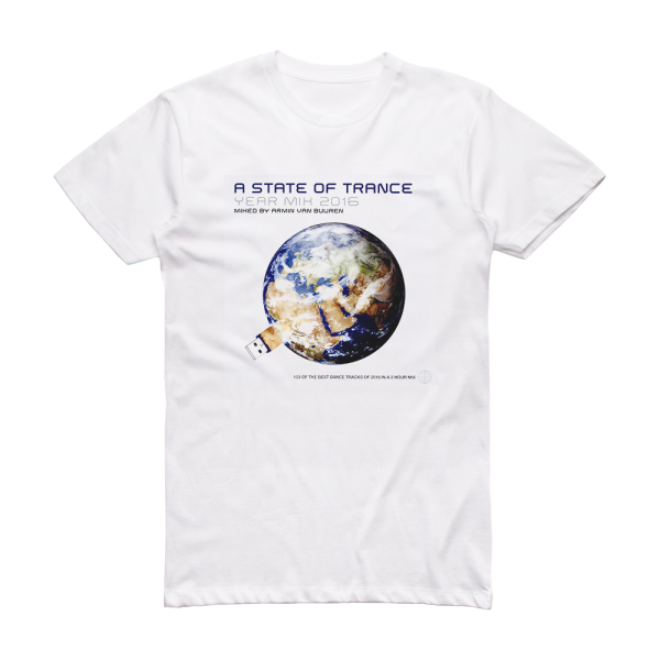 Armin van Buuren A State Of Trance Year Mix 2016 Album Cover T-Shirt White