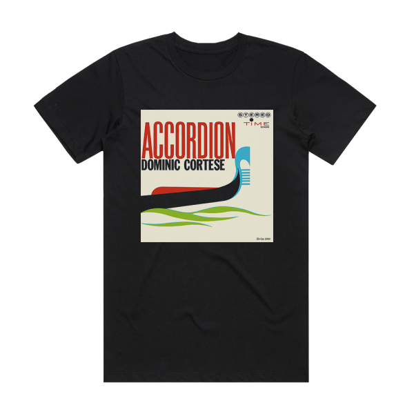 Dominic Cortese Accordion Album Cover T-Shirt Black