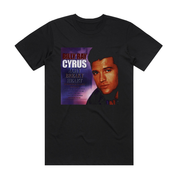 Billy Ray Cyrus Achy Breaky Heart Album Cover T-Shirt Black