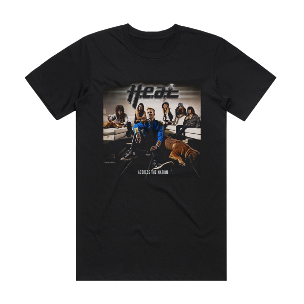 H E A T Adderss The Nation Album Cover T-Shirt Black