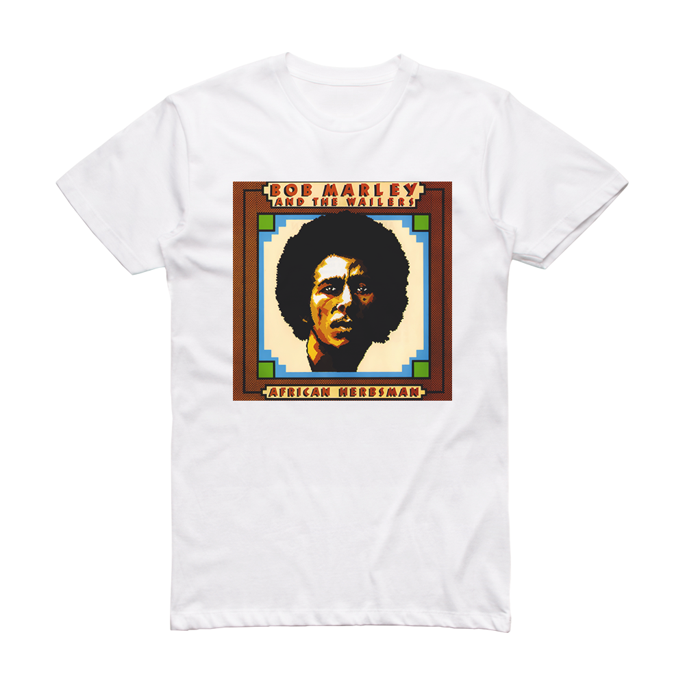 Bob Marley and The Wailers African Herbsman Album Cover T-Shirt White ...
