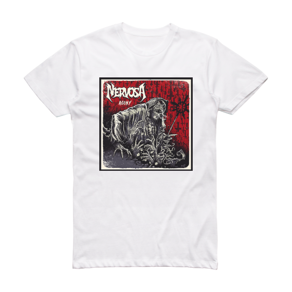 Nervosa Agony Album Cover T-Shirt White