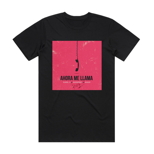 Bad Bunny Ahora Me Llama Remix Album Cover T-Shirt Black