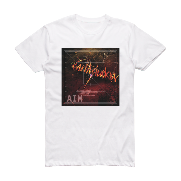 EARTHSHAKER Aim Album Cover T-Shirt White