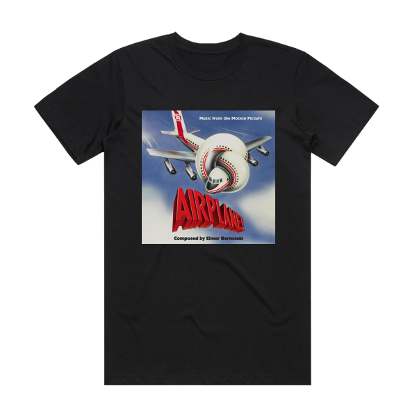 Elmer Bernstein Airplane 2 Album Cover T-Shirt Black