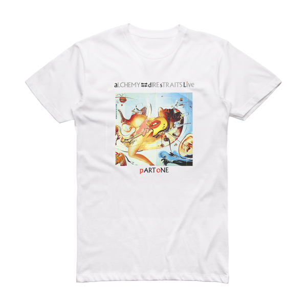 Dire Straits Alchemy Dire Straits Live 1 Album Cover T-Shirt White