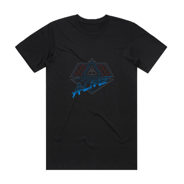 Daft Punk Alive 2007 Album Cover T-Shirt Black