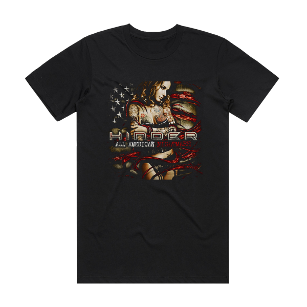 Hinder All American Nightmare 1 Album Cover T-Shirt Black