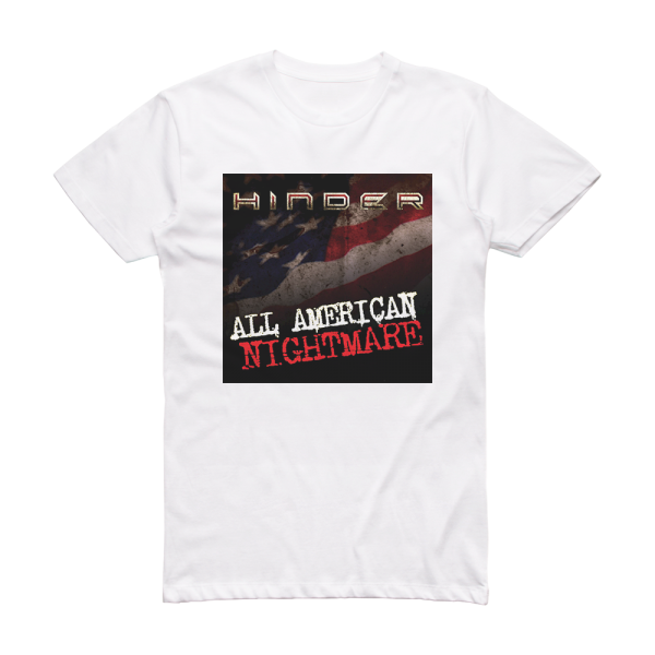 Hinder All American Nightmare 3 Album Cover T-Shirt White