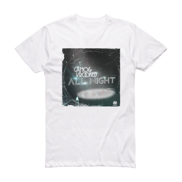 Camo and Krooked All Night Album Cover T-Shirt White