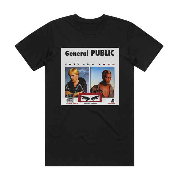 General Public All The Rage Album Cover T-Shirt Black