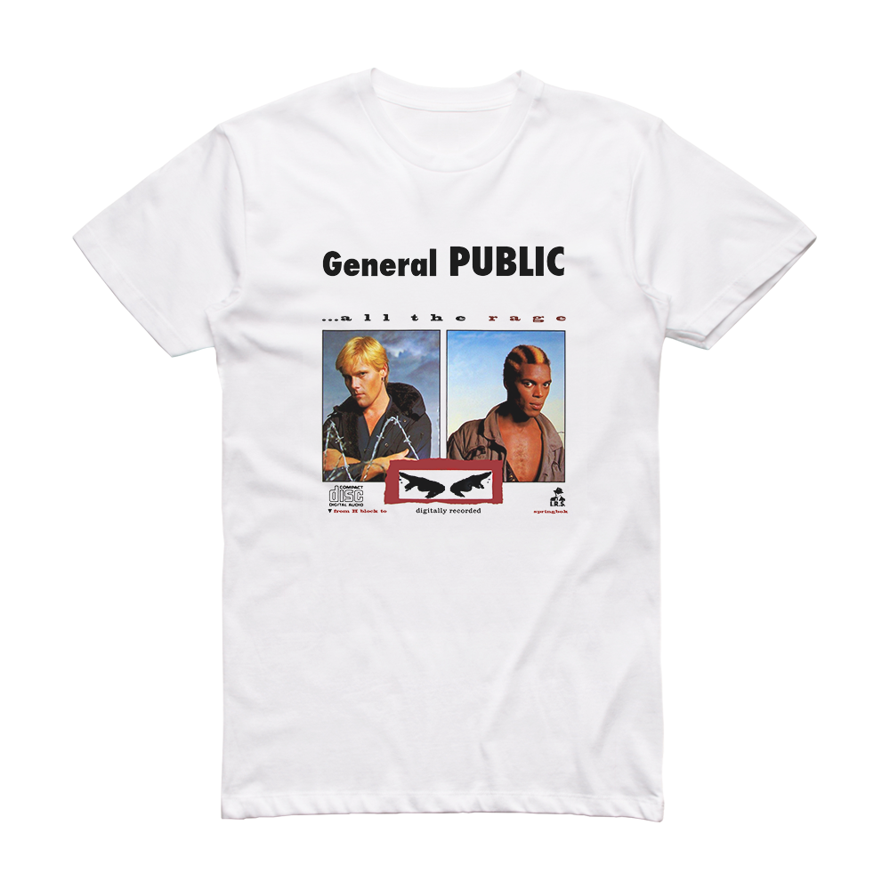 General Public All The Rage Album Cover T Shirt White Album Cover T