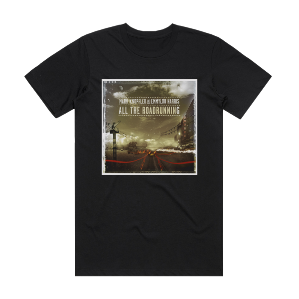 Mark Knopfler All The Roadrunning Album Cover T-Shirt Black