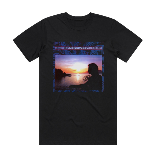 Jesse Colin Young American Dreams Album Cover T-Shirt Black