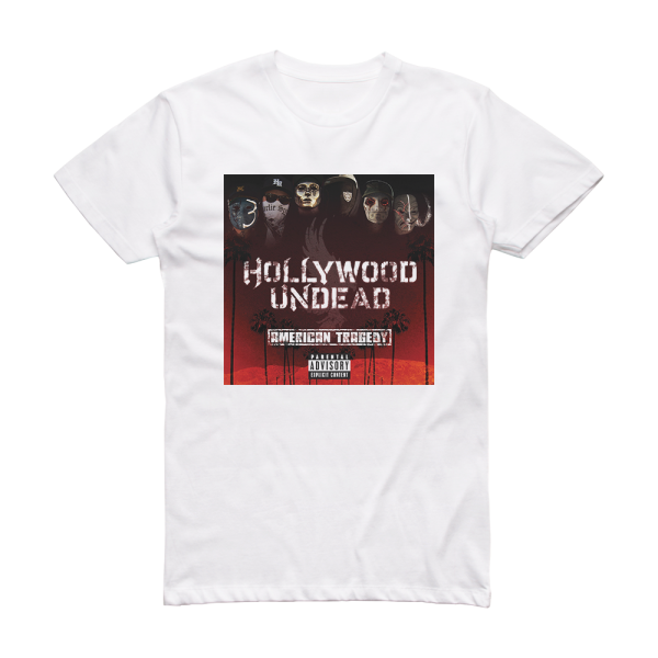 Hollywood Undead American Tragedy Album Cover T-Shirt White